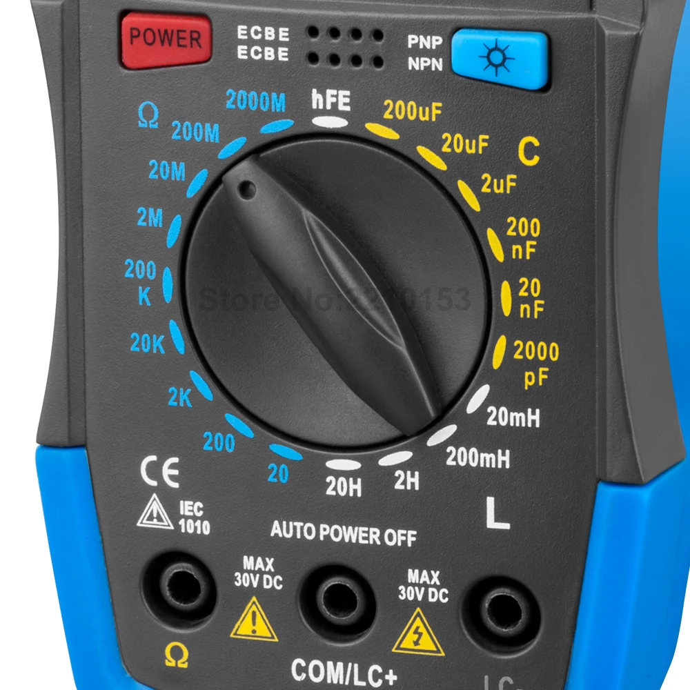 3 1/2 Цифровой LCR измеритель сопротивления емкости и индуктивности hFE Тест задний
