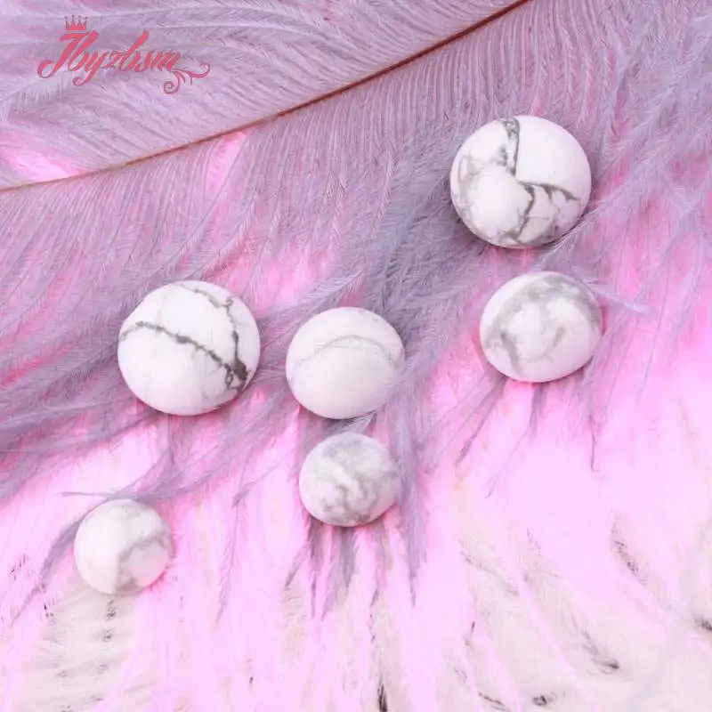 Белые Кабошоны с кабошоном Howlite купол плоской задней стороной бусины из