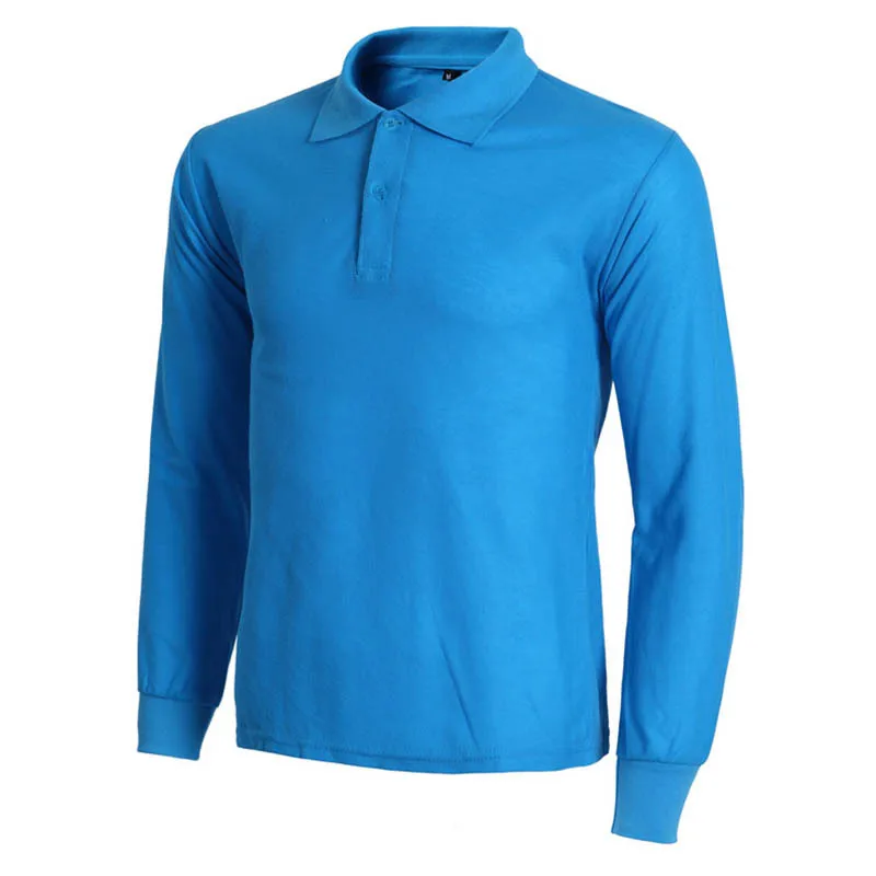Рубашка-поло Мужская дышащая с длинным рукавом Повседневная брендовая