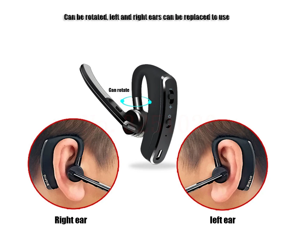Новые стерео Bluetooth наушники Универсальные для iPhone с шумоподавлением Голосовое управление беспроводные Hands Free наушники с микрофоном