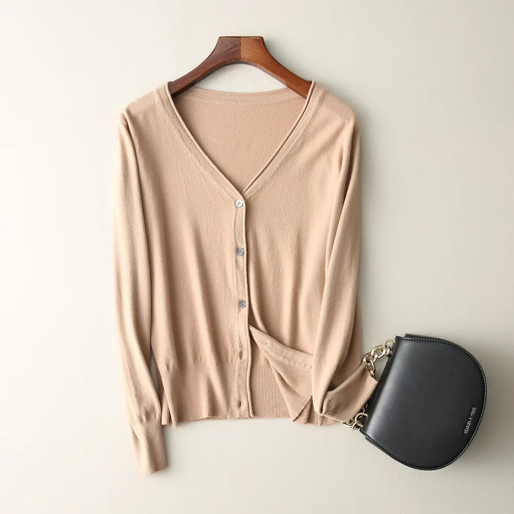 Women Cardigans Winter 100% Pure Wool Knit Sweaters Hot Sale 10Colors Woolen Jumpers Ladies Standad Clothes Tops Jackets |