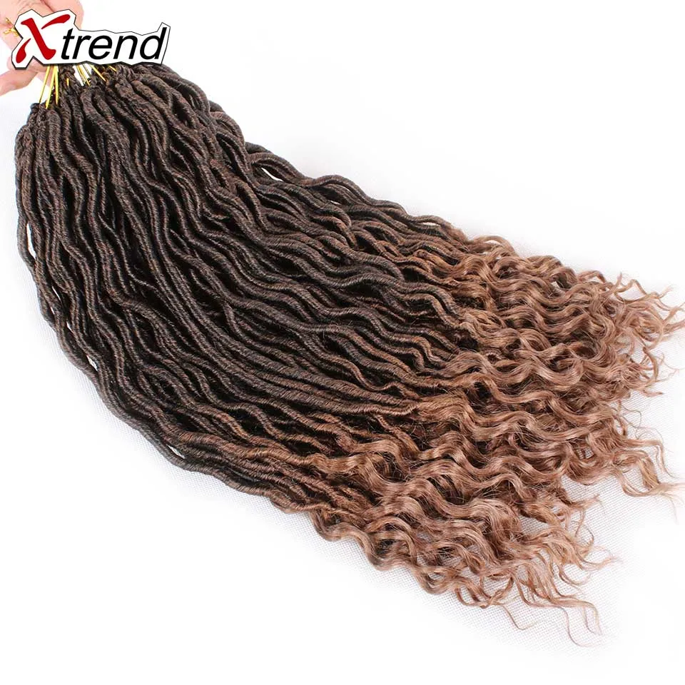 Xtrend искусственные локоны в стиле Crochet, на крючках, косички, синтетика, волосы для наращивания 24 шт./пакет 1" из искусственных волос, дредлоки, для увеличения объема, волосы в косичках