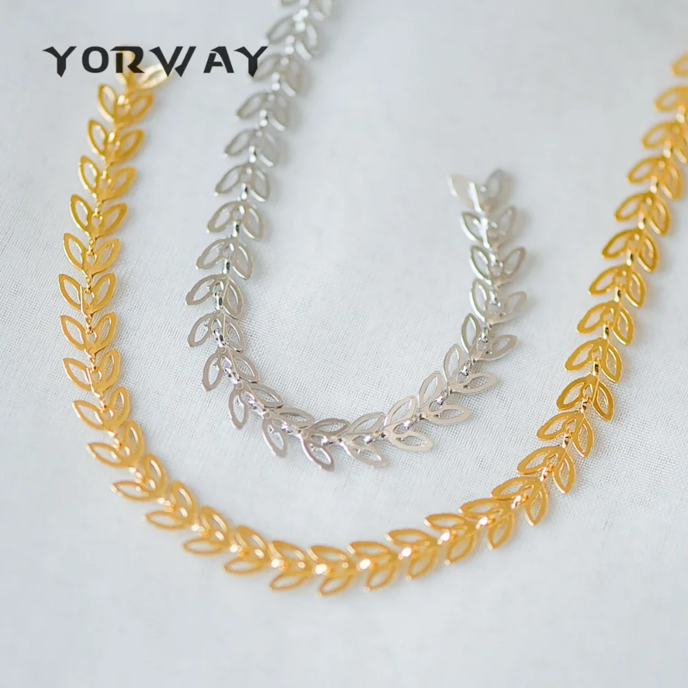 1 метр ожерелье с кулоном золотистого/Серебрянного тона плоская цепочка шеврона 6