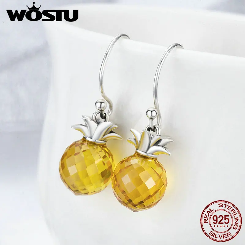 Женские Висячие серьги из серебра 925 пробы с желтым кристаллом|earrings for|dropping earrings for