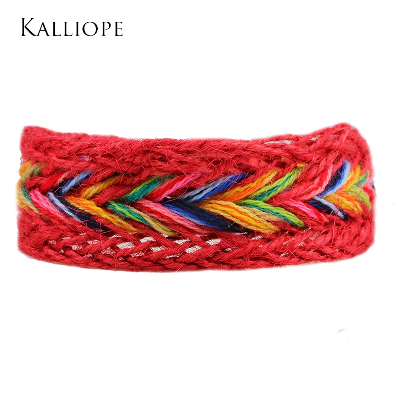 2019 цветной браслет из пеньки с бисером Этнические украшения романтические