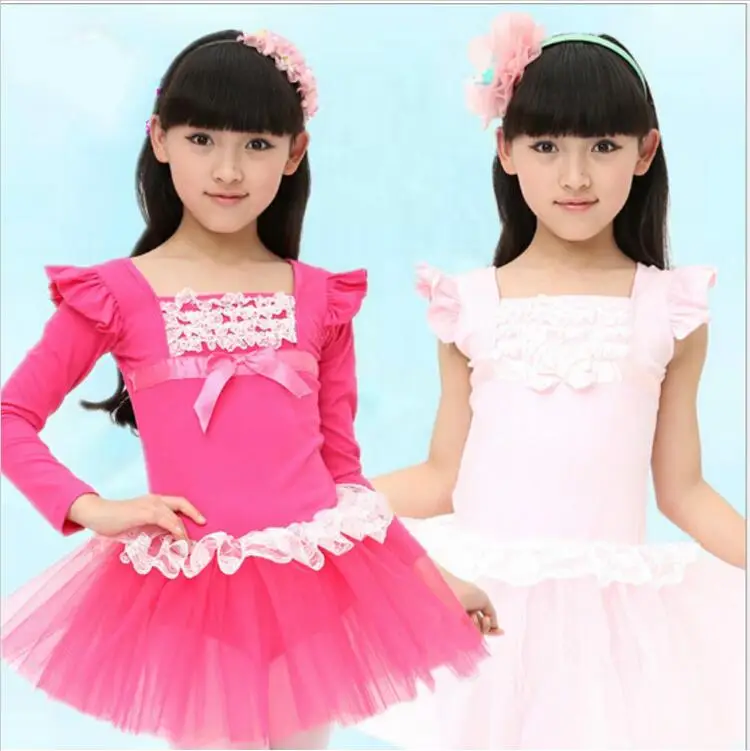 Милое балетное платье для девочек танцевальная одежда Детские балетные костюмы