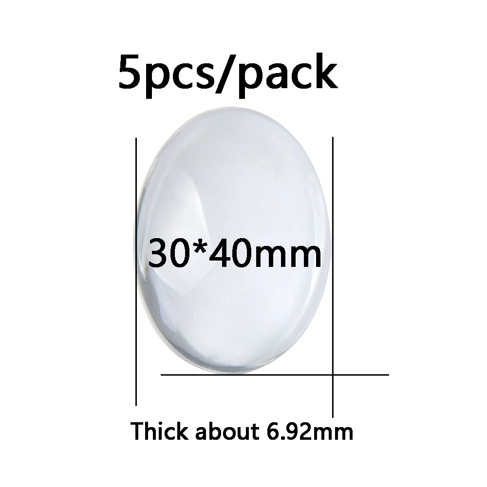 Oval 30x40mm 12 мм 16 мм 20 мм 25 мм-30 мм прозрачный Стекло кабошон куполообразный, Овальный квадратный полушарии увеличительное с плоской задней частью круглые кабошоны для самостоятельного изготовления ювелирных украшений - Цвет: Oval 30x40mm