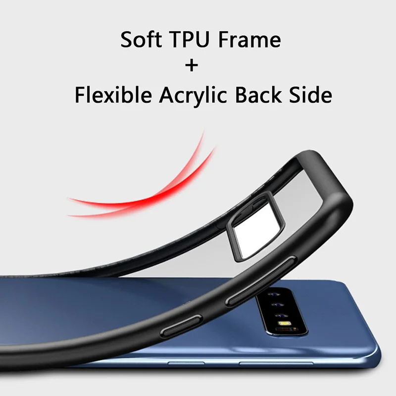 Мягкий чехол из ТПУ для samsung S10 lite силиконовый прозрачный plus |