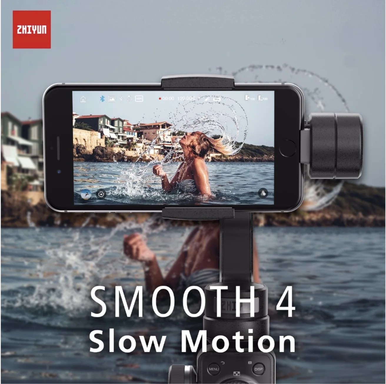 3 осевой стабилизатор zhiyun Zhi Yun Smooth 4 для iPhone X 8 Gopro Hero 5 SJCAM SJ7 Xiaomi Yi 4k Экшн камера|Риги
