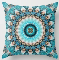 new arrival mandala stone turquoise kaleidoscope tie dye luxury print square pillowcases throw pillow sham cushion case