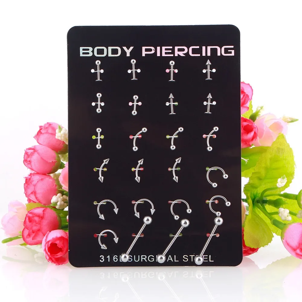 Хирургический стержень из нержавеющей стали для бровей сосков носа языка ушей