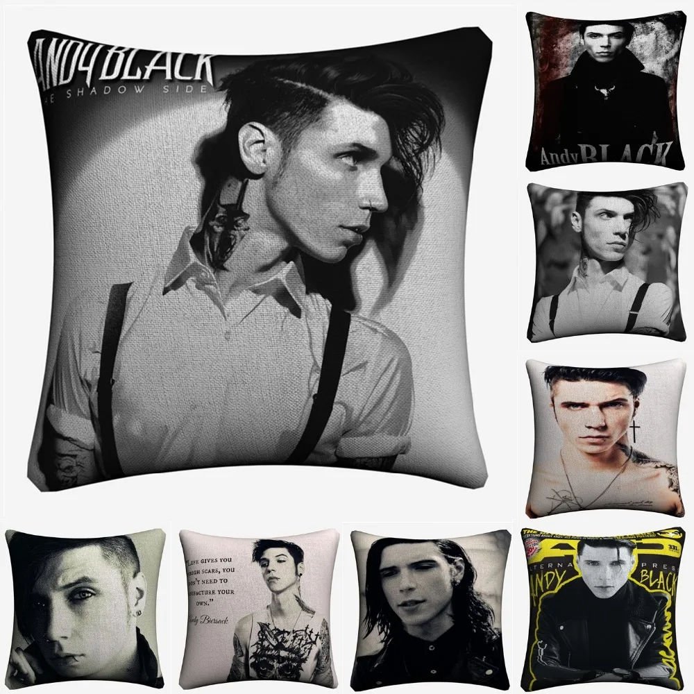 Декоративная наволочка для дивана Andy Black Veil Brides чехол 45x45 см льняная домашний