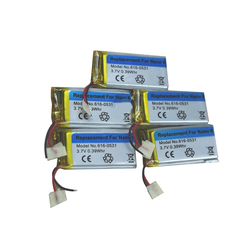 100% протестированный Оригинал 3 7 V литий ионный аккумулятор замена 616 0531 330mAh для iPod