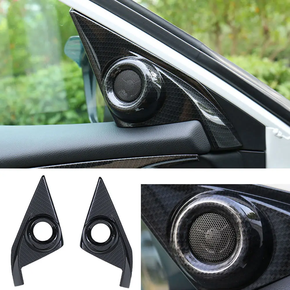 Для Honda Civic 2016 2017 2018 2 шт. ABS углеродное волокно цвет двери звук динамик аудио крышка