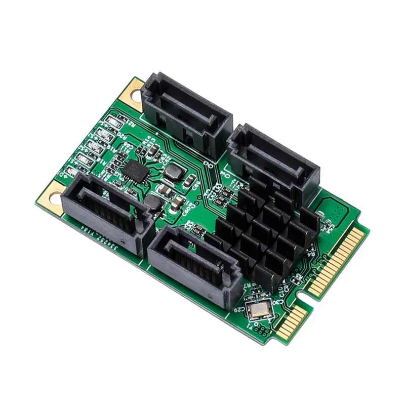 Mini PCI-E SATA 4 порта III 6G PCI Express Marvel 88SE9215 контроллер карты SATA3.0 SSD адаптер карта |
