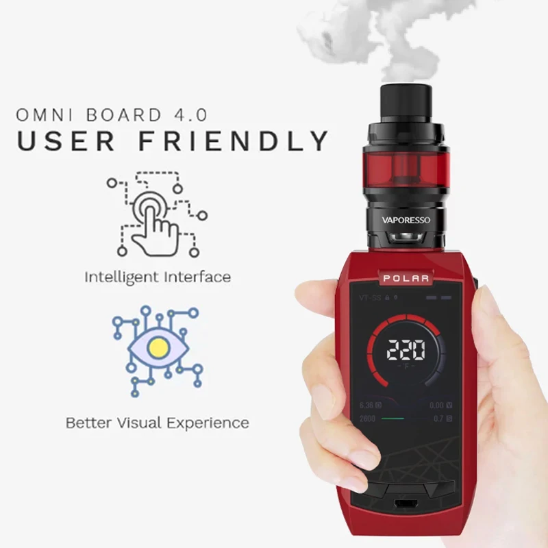 Оригинальный комплект Vaporesso POLAR с 220 Вт каскадным баком Baby SE 6 5 мл GT сетчатая