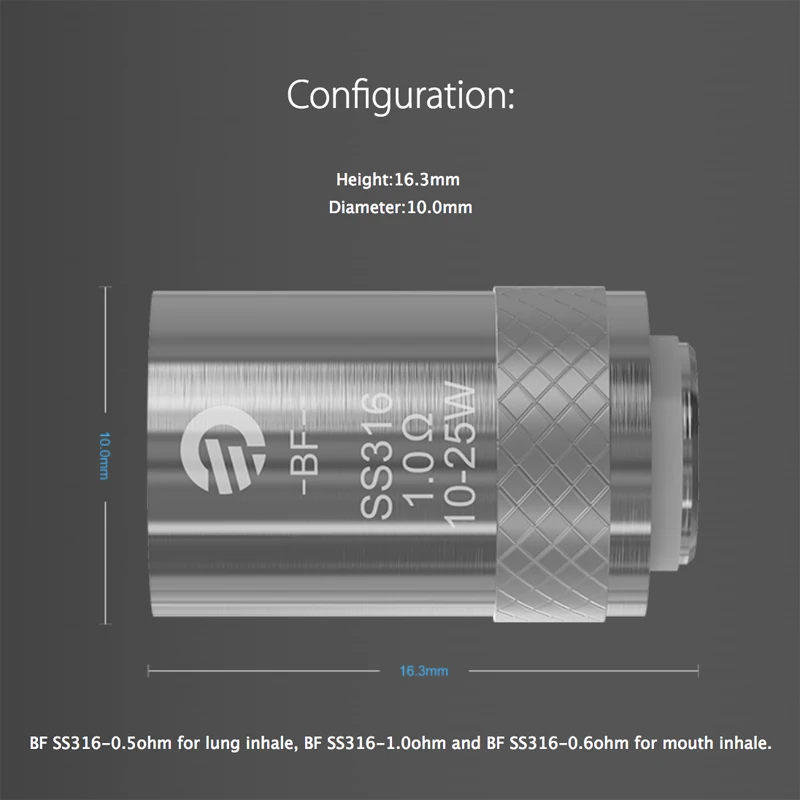 Головка спиральная Joyetech BF SS316 0 5 DL 6 1 MTL штук для резервуаров Cubis и eGo AIO | Электроника
