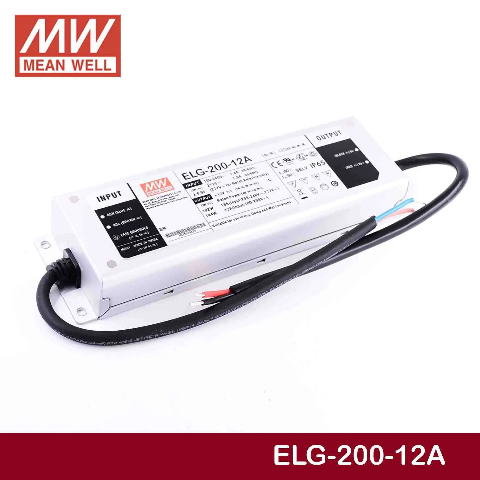 

(Only 11.11) MEAN WELL ELG-200-12A-3Y (2Pcs) MEAN WELL 192W12V waterproof LED power supply 16A current adjustable lighting
