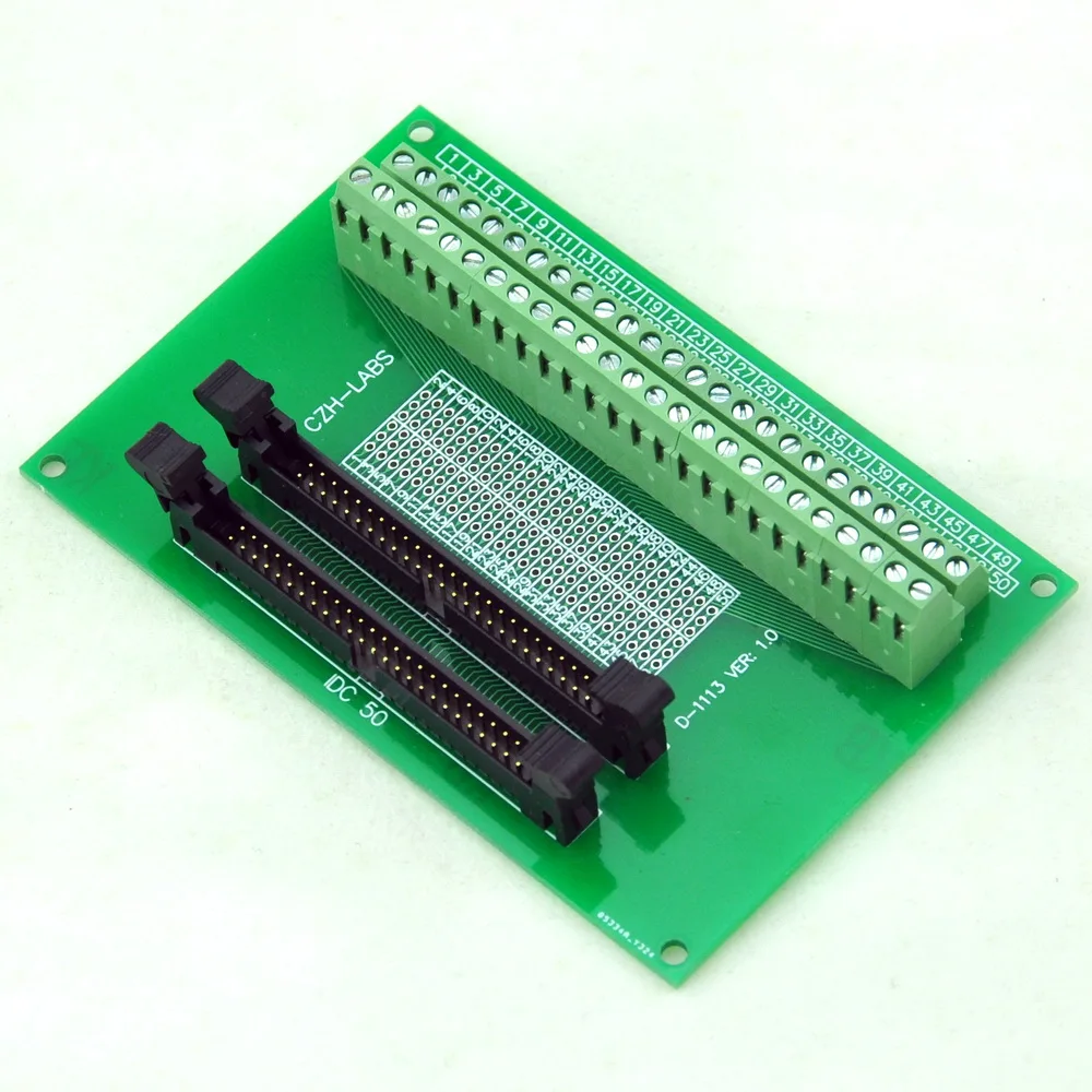 IDC-50 2x25pins 2 0 мм двойной разъем для мужчин коммутационная плата винтовые клеммы