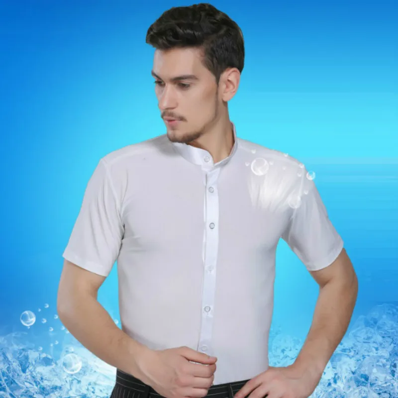Мужское пальто для латиноамериканских танцев белая рубашка с коротким рукавом
