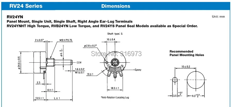 (10 шт./лот) RV24YN 20S B202 TOCOS COSMOS 2K OHM промышленная панель управления вращающимся