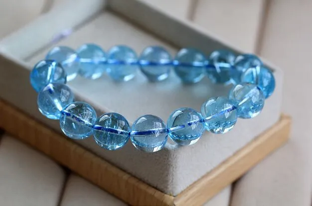 13 мм настоящий синий натуральный для паза браслеты женщин и мужчин мощный стрейч