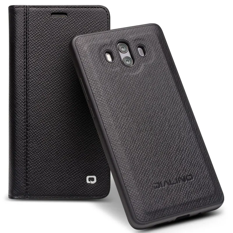 QIALINO флип-кейс из натуральной кожи для Huawei mate 10 5,9 дюймов Роскошный чехол для телефона mate 10 Pro 6,0 дюйма с отделениями для карт