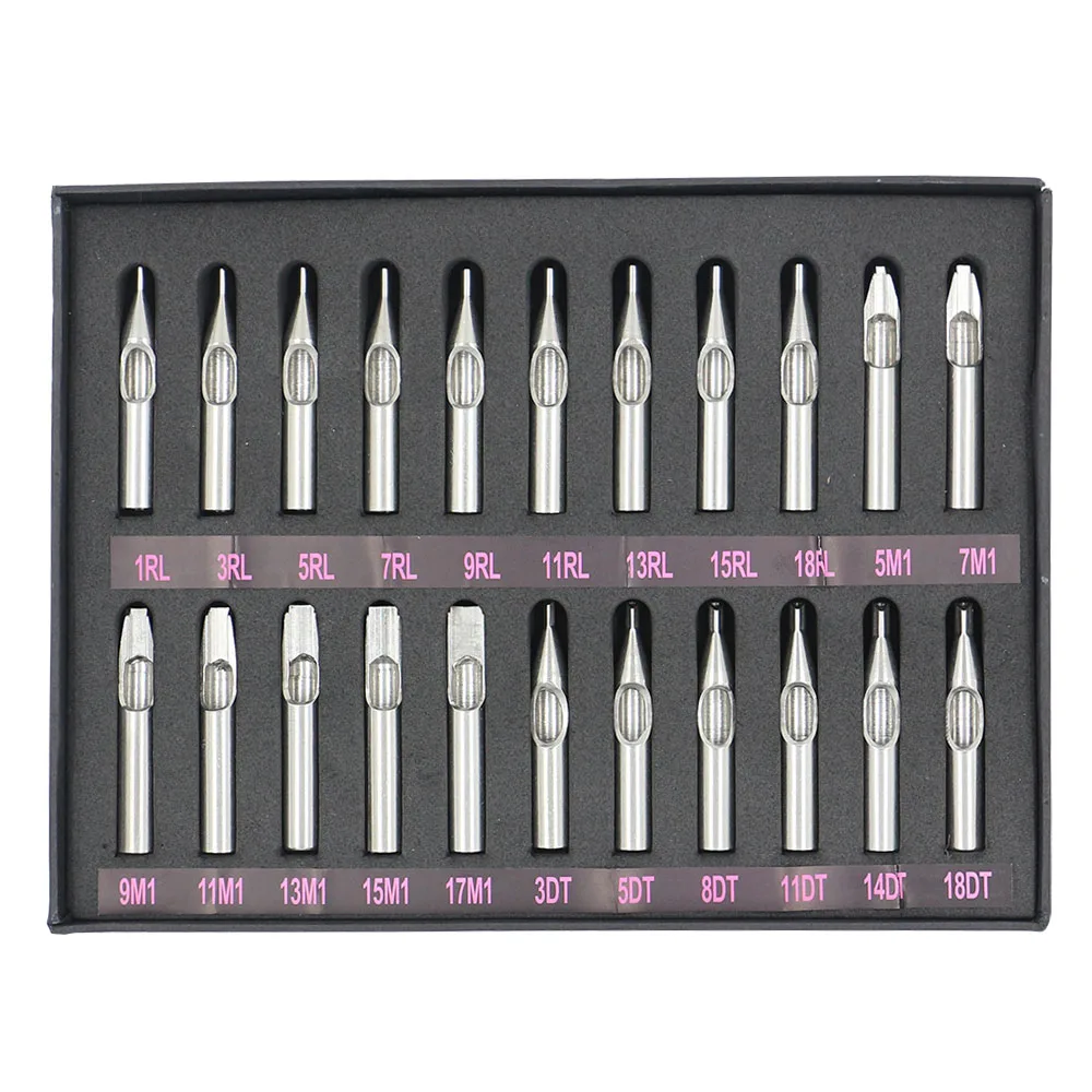 22 шт. Набор насадок для тату из нержавеющей стали набор захвата разные размеры с