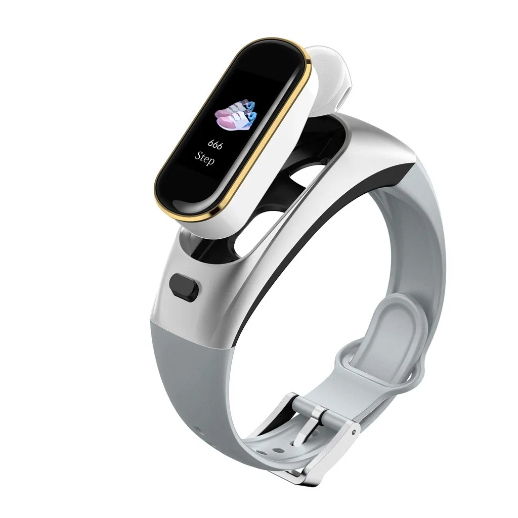 Смарт часы Bluetooth беспроводная гарнитура Монитор артериального давления