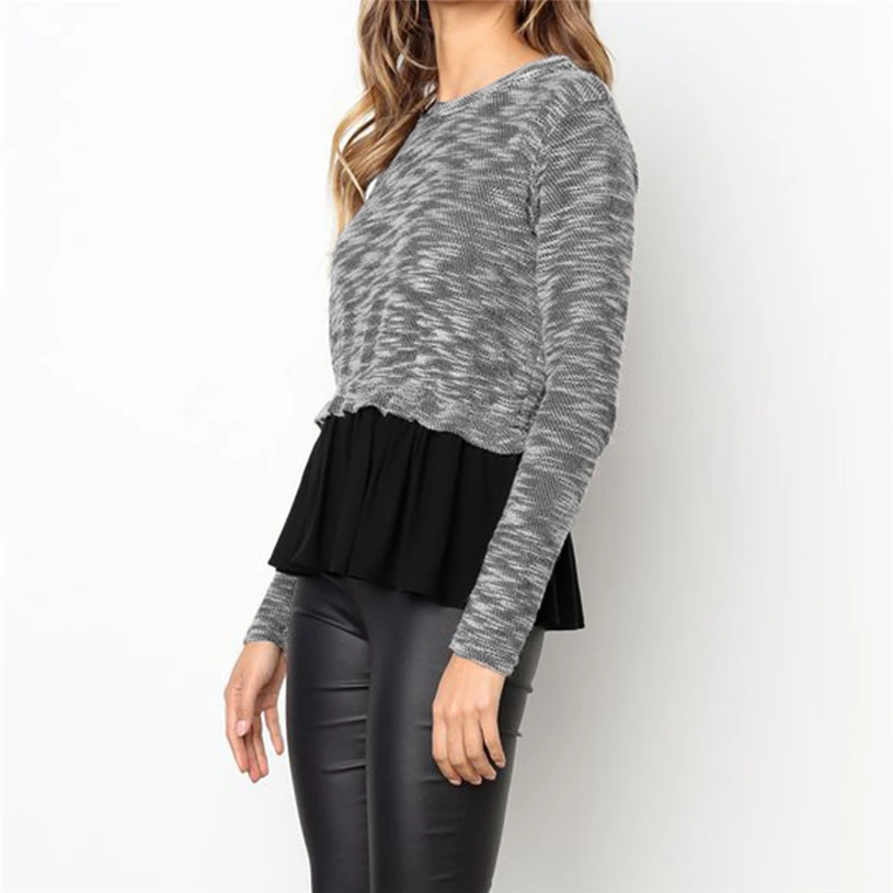 Для женщин Дамы Повседневное шить футболки высокого качества Женская мода 2018