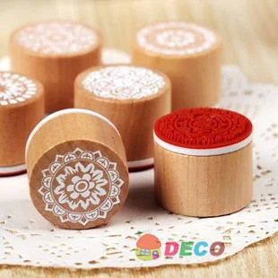 1 шт. новинка милые кружевные деревянные круглые марки Подарочные оптовая