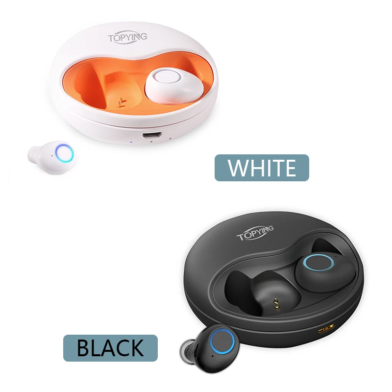 TOPYING Bluetooth наушники 5 0 TWS Беспроводная мини гарнитура с 500 мАч зарядная коробка