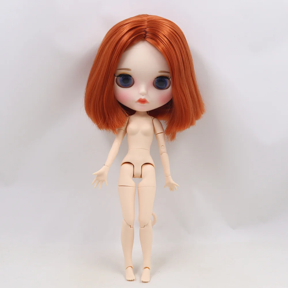 Белый ICY Fortune Days factory blyth кукла белая кожа суставное тело новое матовое лицо с бровями губы Коричневые Мягкие короткие волосы DIY sd Подарочная игрушка - Цвет: Белый