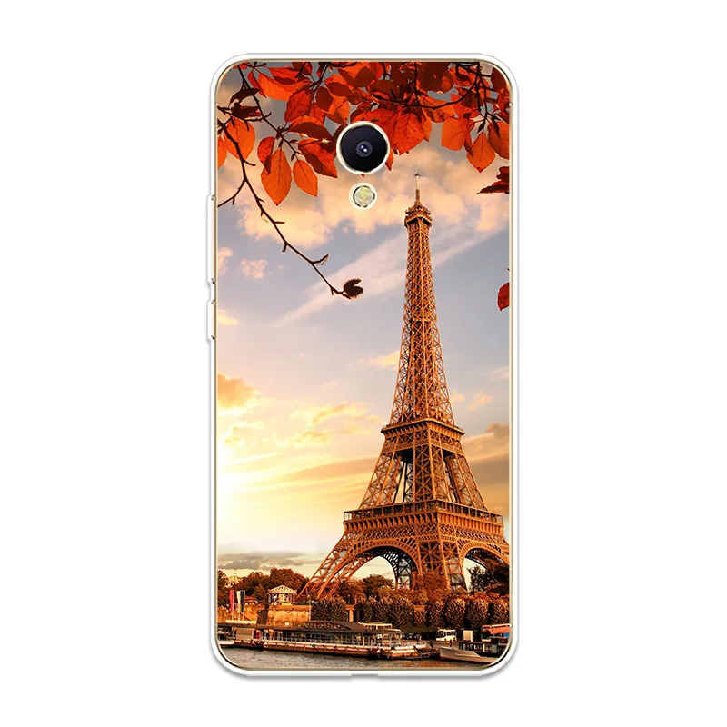 Закат Пляжный Пейзаж Pattern Силиконовый чехол для телефона защитный Fundas Meizu M3 M5 M6