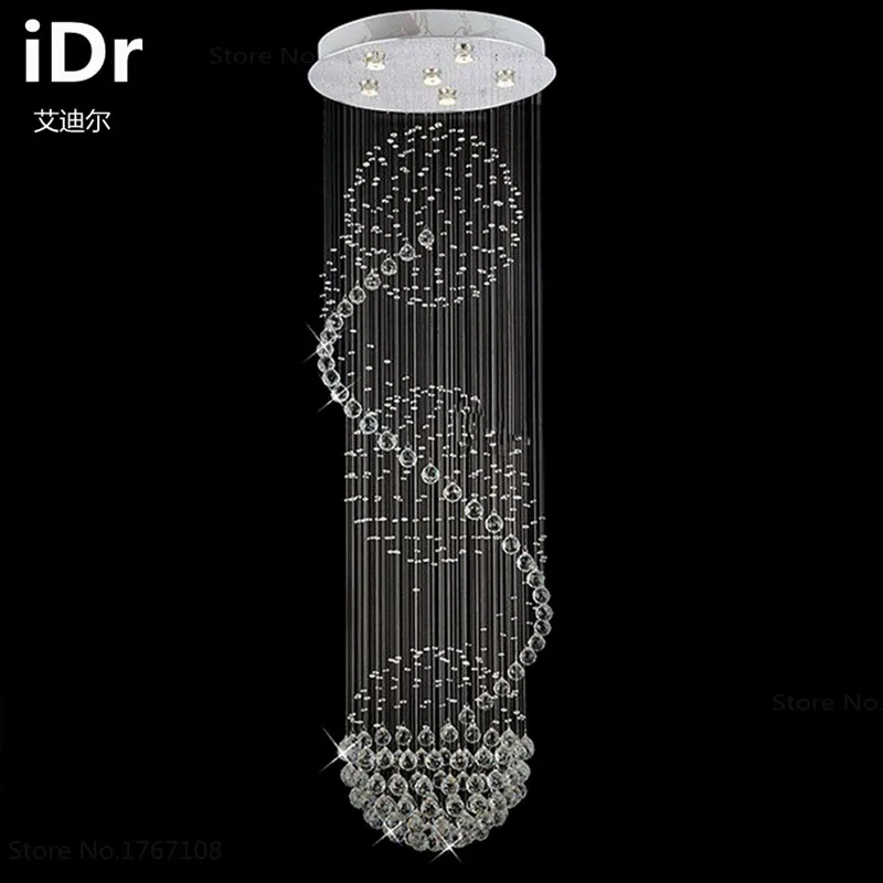 Трехшаровая Люстра для виллы пентхауса напольной гостиной лестницы хрустальная