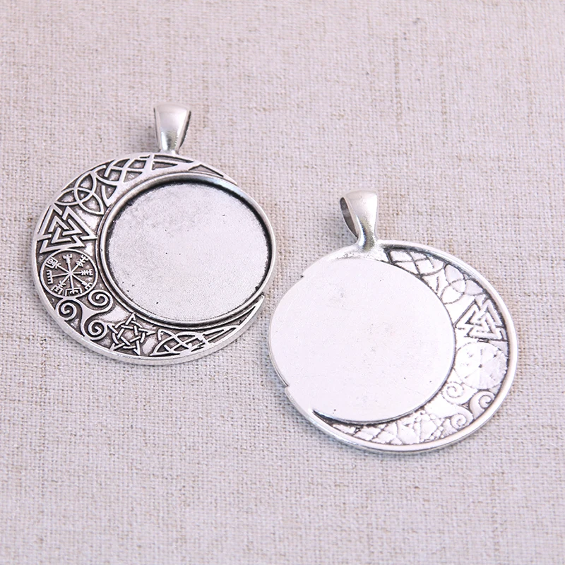2pcs 25mm Inner Size Antique And Bronze Baroque Style Cabochon Base Setting Charms Pendant | Украшения и аксессуары