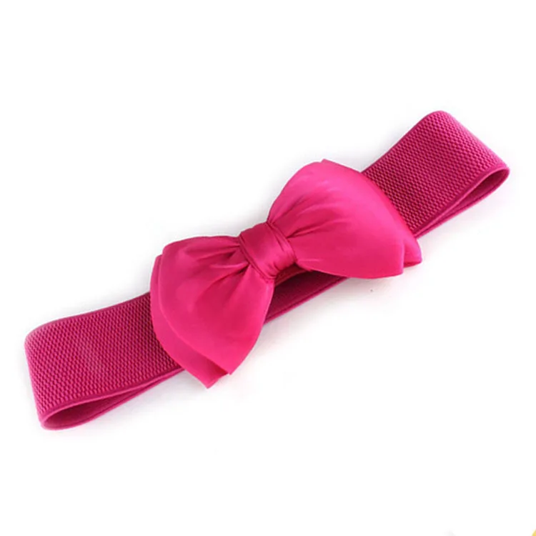 Модный женский белый эластичный пояс с бантом широкий кожаный ремень harajuku