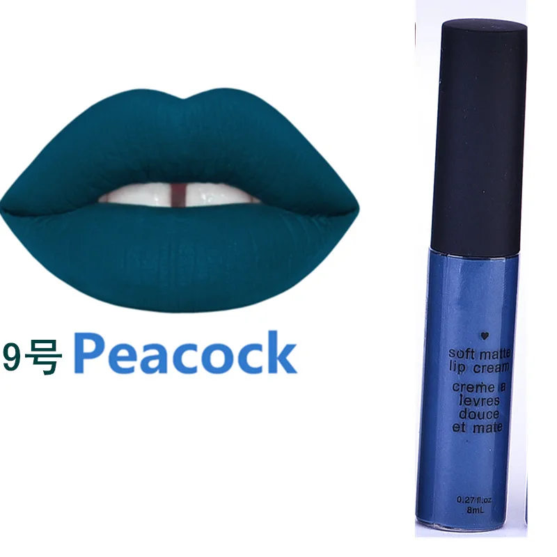 Макияж Губная помада матовый фиолетовый синий черный карандаш для губ