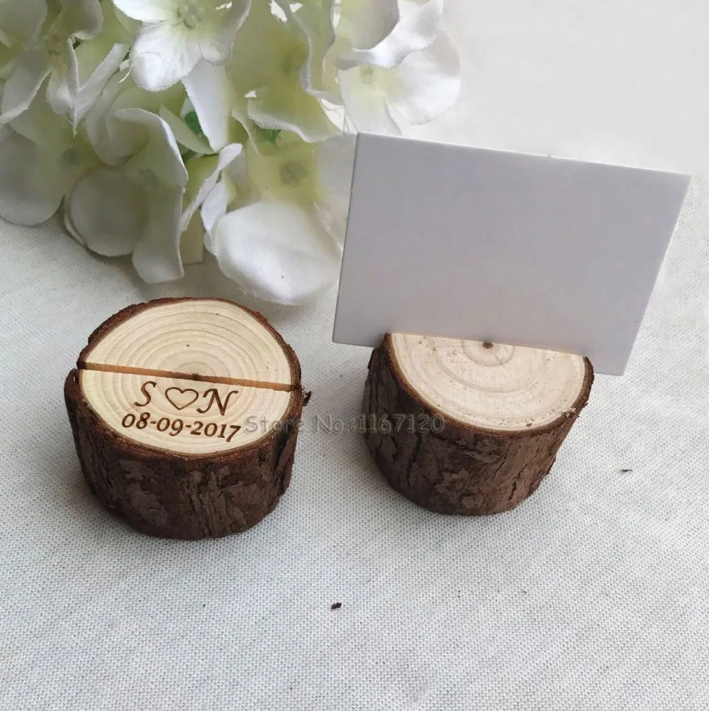 20 шт. Персонализированный Деревянный держатель для настольного Номера Держатель