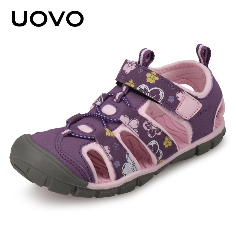 Uovo/Новинка года; летняя модная детская обувь; сандалии для маленьких девочек; розовые сандалии с принтом для девочек; пляжные сандалии для принцессы