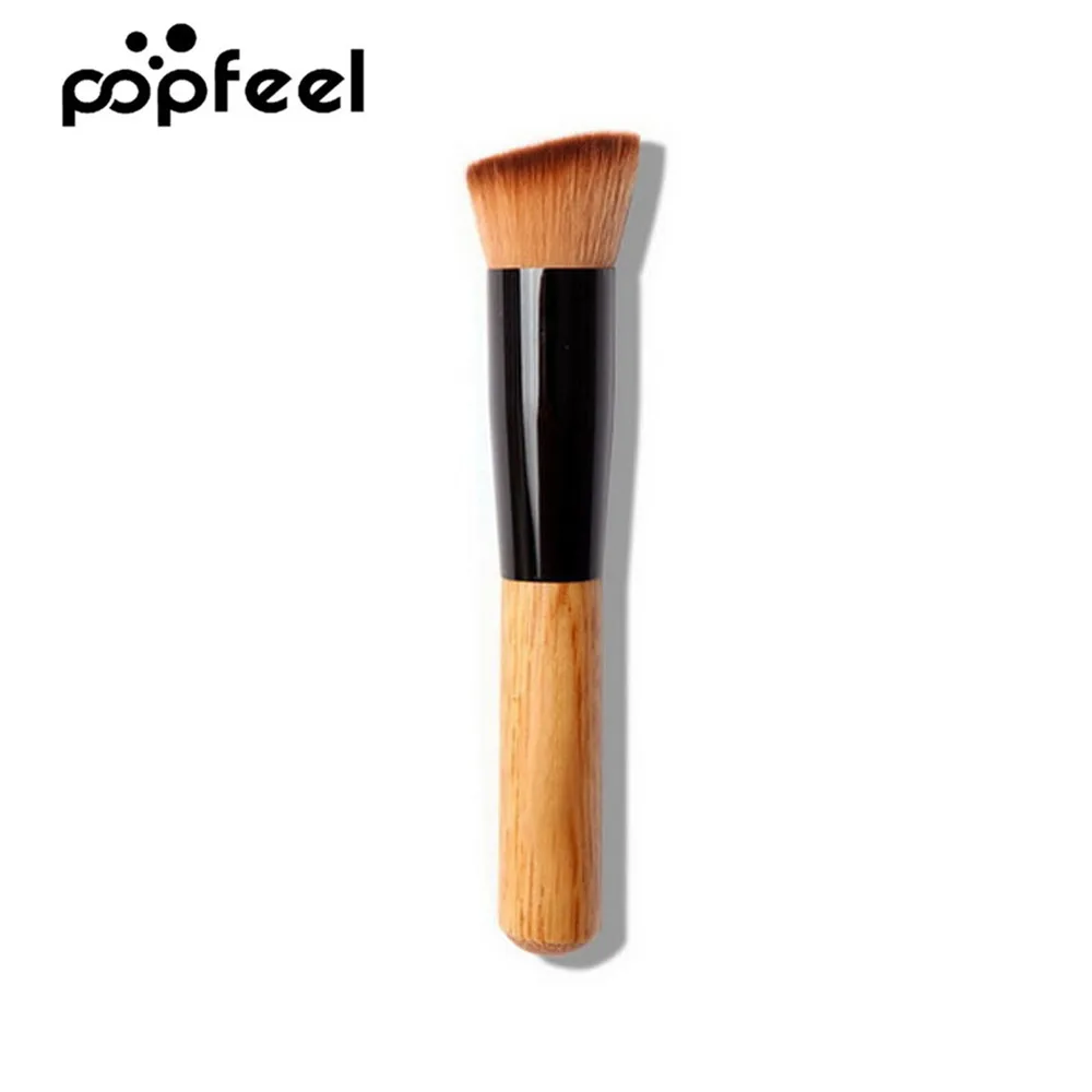 1 Pcs 1 шт. козья шерсть лицо кисти для макияжа основа Кремовые румяна пудра основа макияж Косметическая кисть для женщин Красота Макияж инструмент - Handle Color: 1 Pcs