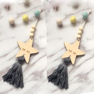 Новинка 2018 лидер продаж деревянные бусины в скандинавском стиле бахрома