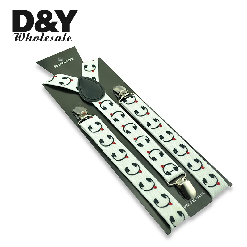 Модные забавные наушники черные 1 дюймовые тонкие эластичные подтяжки для женщин