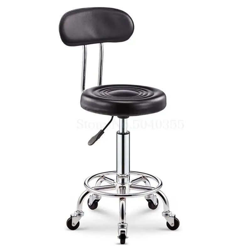 Bar stool bar chair rotating lift back home high stool round stool fashion creative beauty stool swivel chair - Цвет: unit cm  1