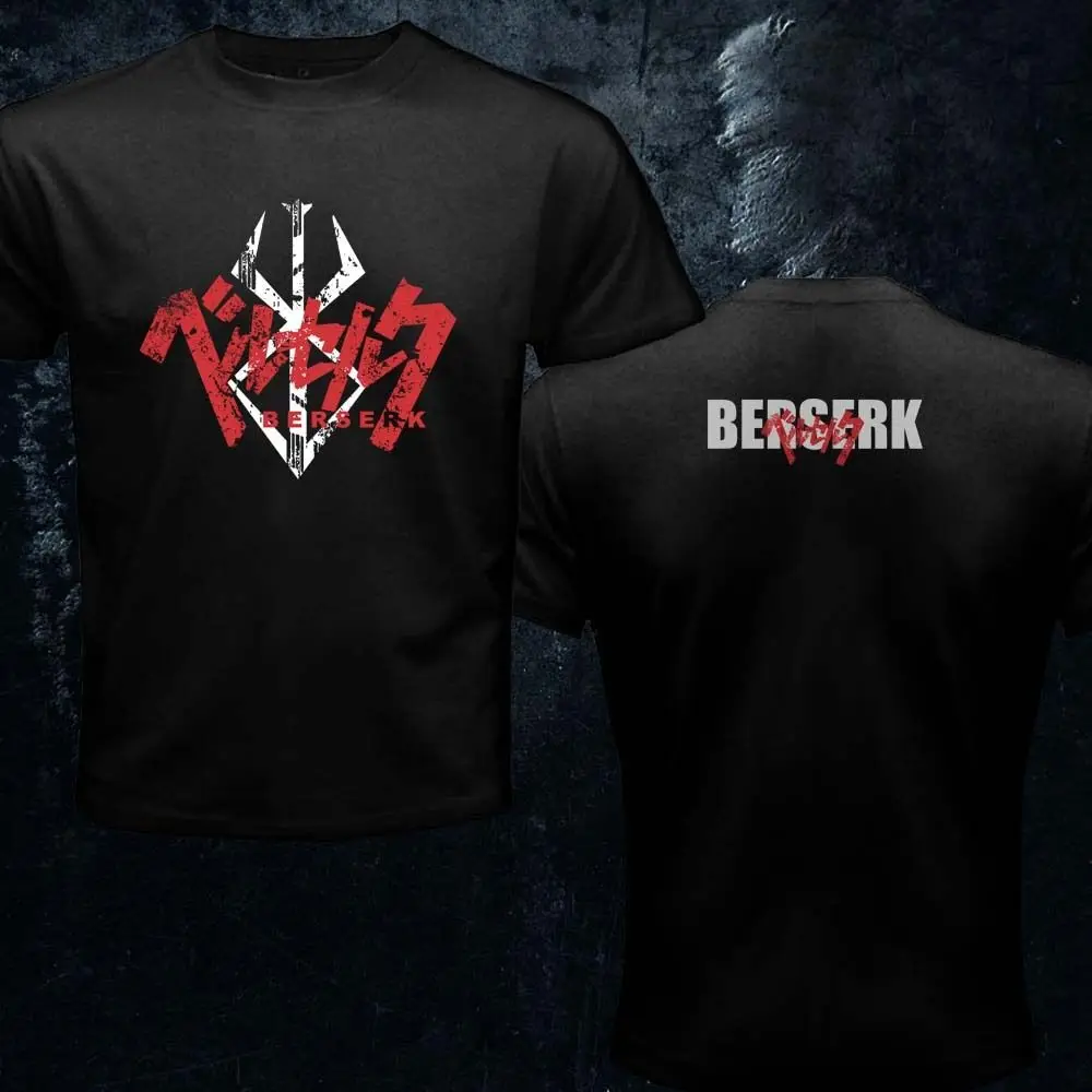 

Новинка, дизайнерская Повседневная футболка Berserk tritrik с рисунком манги, шрама, тату-символа 2019, Мужская футболка с круглым вырезом, Приталенн...