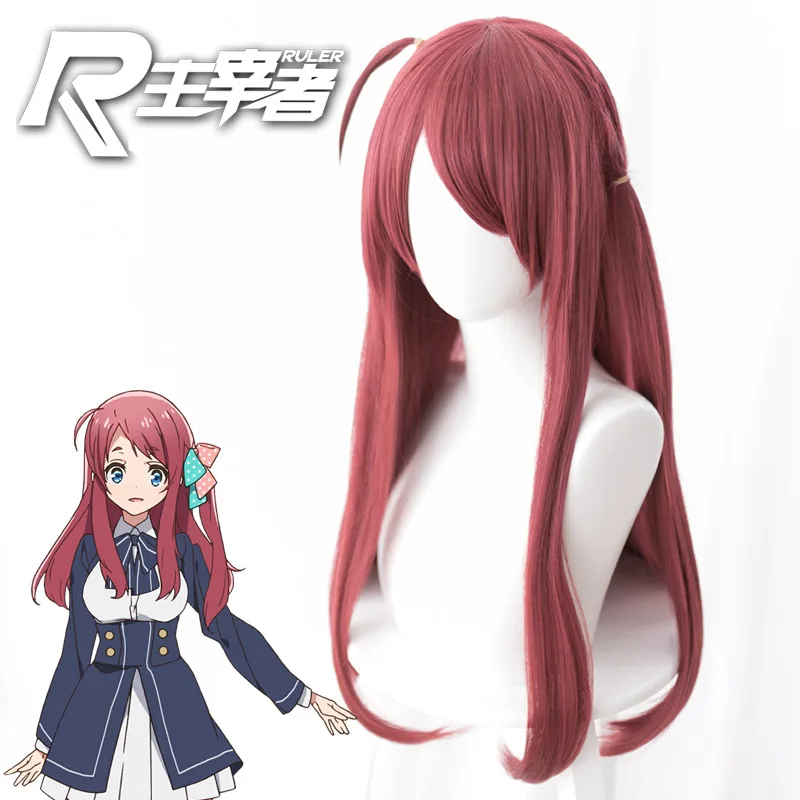 Аниме ZOMBIE LAND SAGA Sakura Minamoto парик косплей костюмы стиль волос аниме 60 см красный