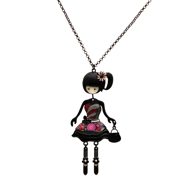 1 шт. черная эмалированная КАПЛЕВИДНАЯ эмаль в богемном стиле красивое платье