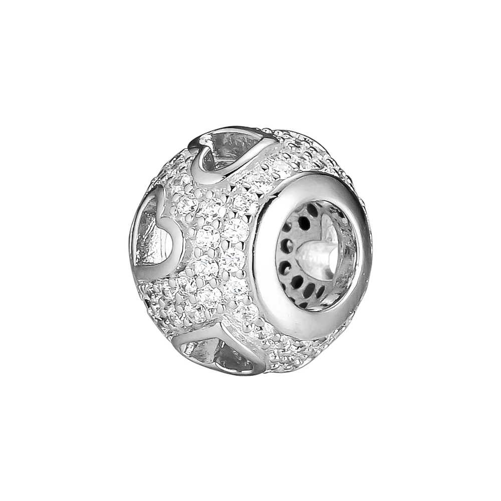 CKK бусины Tumbling сердца серебро 925 оригинальный подходят для браслетов Pandora браслет