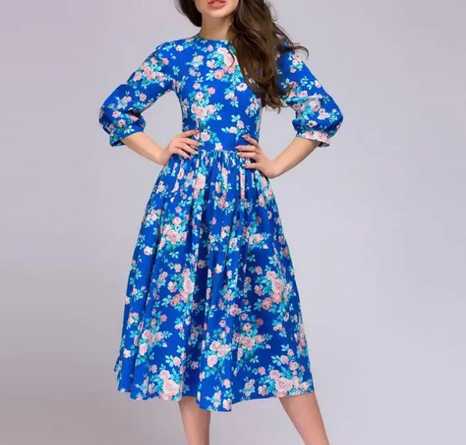 Женское Повседневное платье трапециевидной формы с принтом элегантное женское