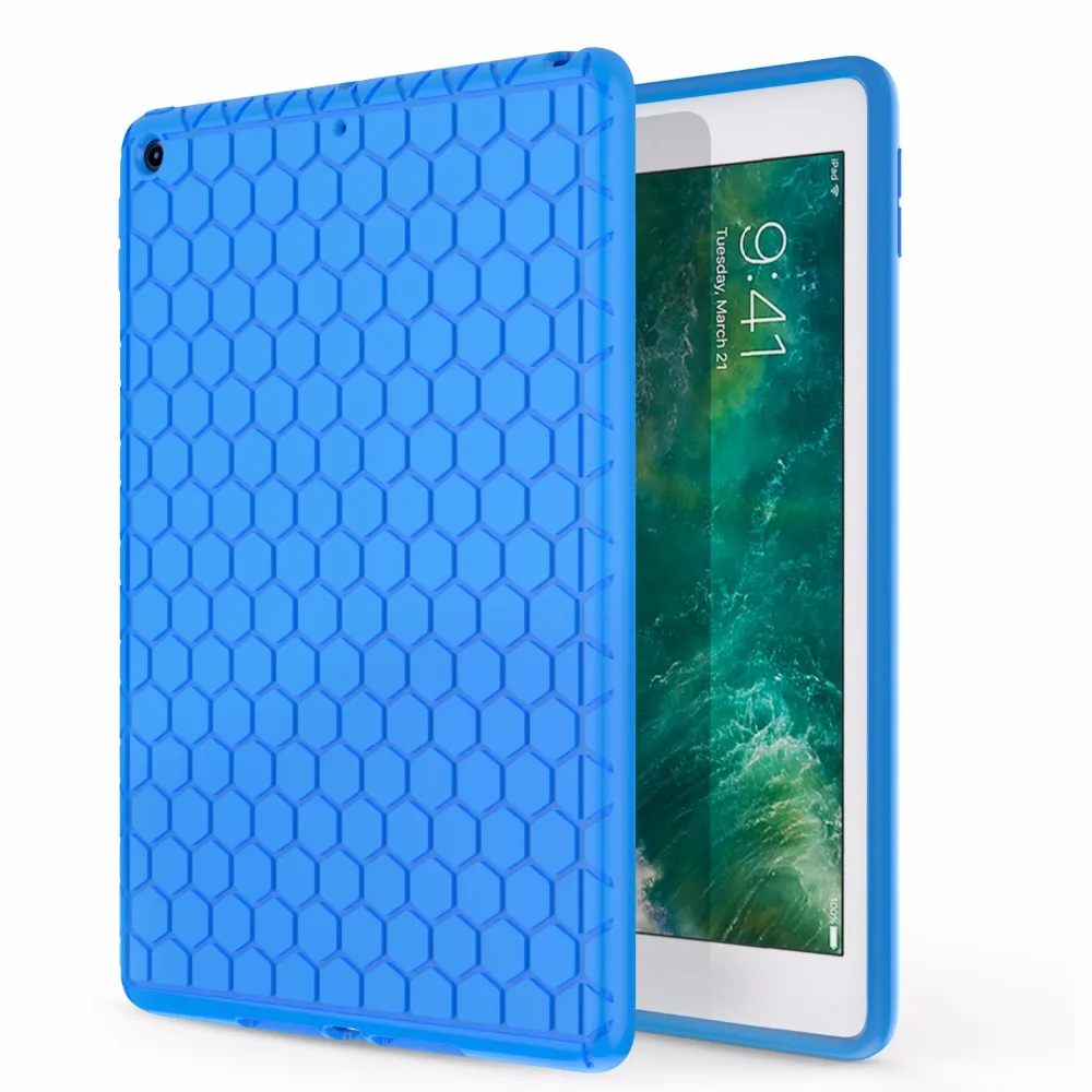 MoKo подходит для iPad 9,7 /-[Серия honey Comb] светильник Ударопрочный Мягкий силиконовый чехол для задней панели [для детей]